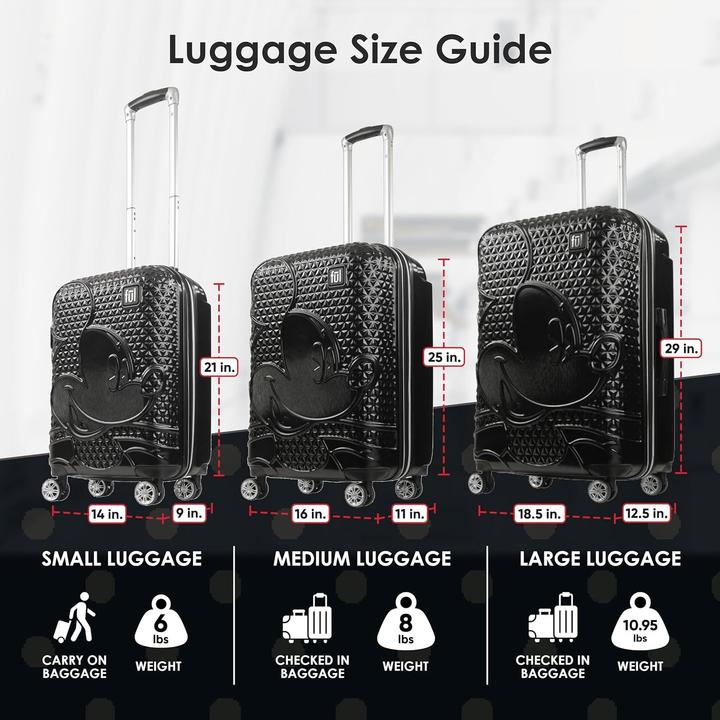 Actual product image Ful Mickey Mouse Textured Hardside Luggage