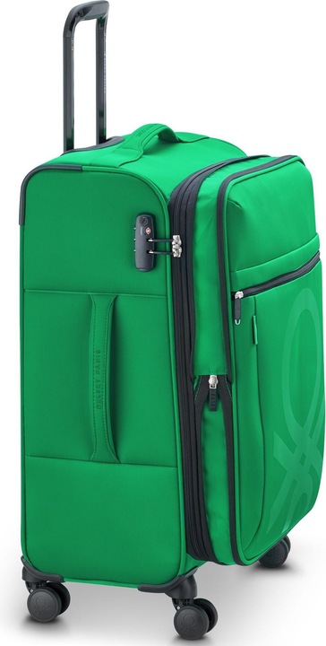 Actual product image Delsey Paris x United Colors of Benetton Color Block 4-wheel cabin trolley S 55 cm with stretch fold (77 l, Hand luggage (up to 50 litres))