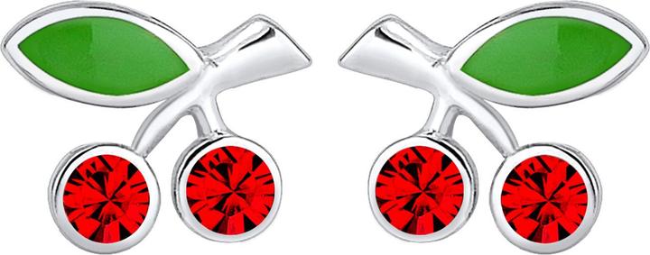 Immagine prodotto Elli Orecchini bambini ciliegie cristalli argento 925 (Cristallo di vetro, Argento 925, Smalto)