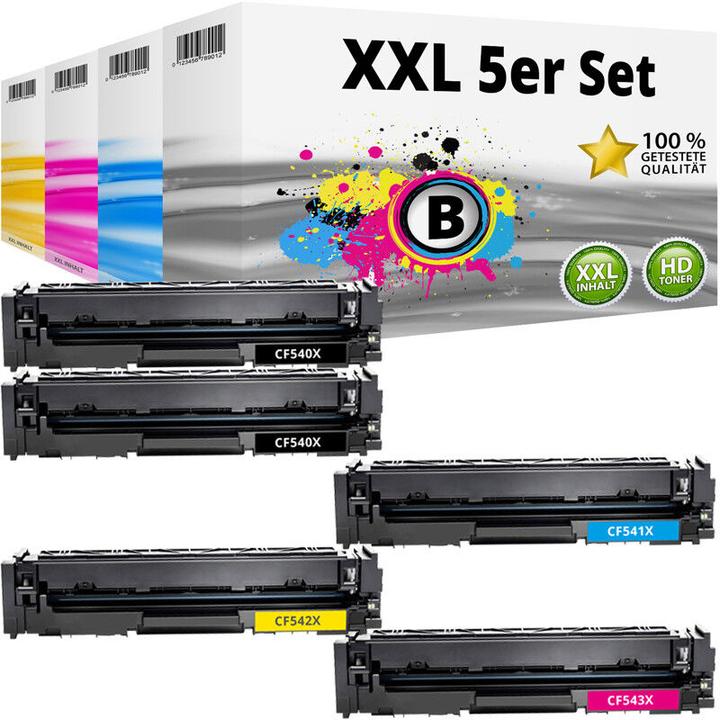 Druckfuxx 5 XL Toner für HP 203X CF540X LaserJet Pro MFP M280 NW M281 FDW M281 F