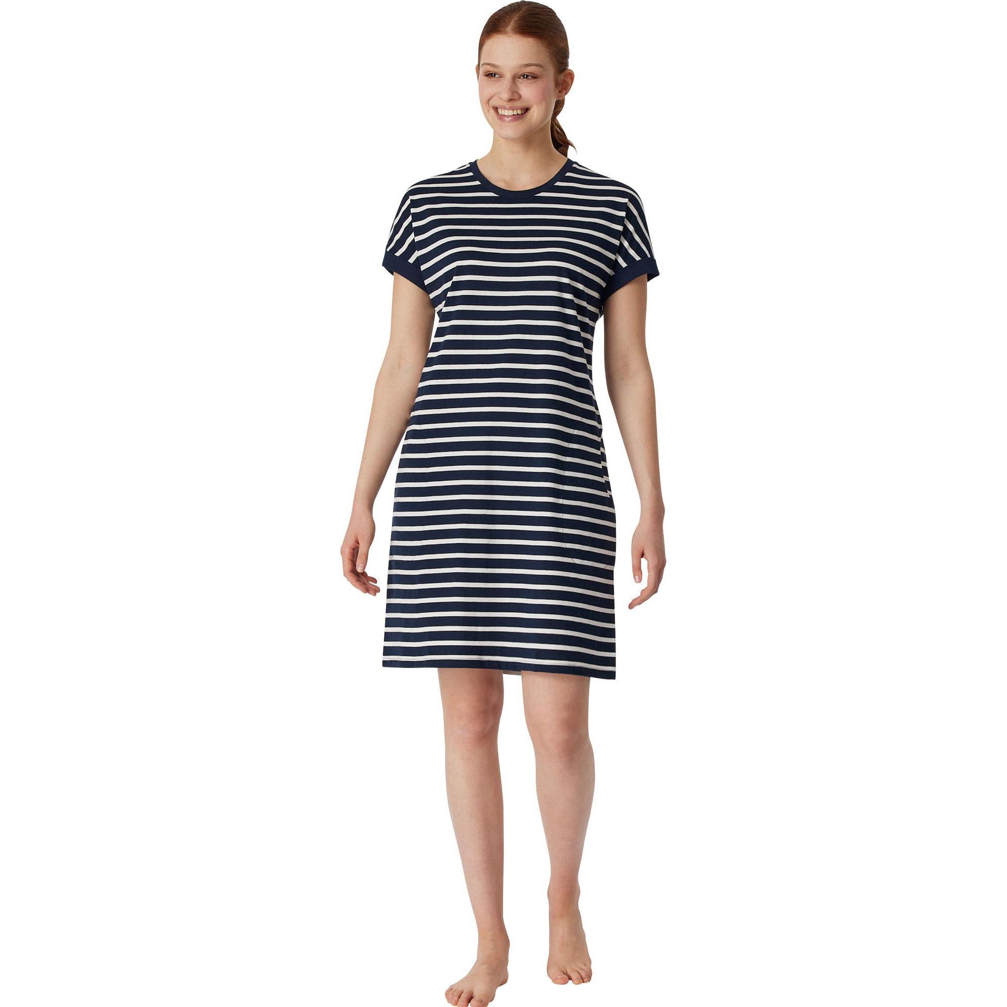 Schiesser, Damen, Pyjama, Nachthemd 1/2 Arm, 95cm, Blau, (40)