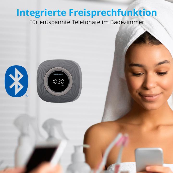 Actual product image Medion P66096 Shower Radio (FM, Bluetooth)