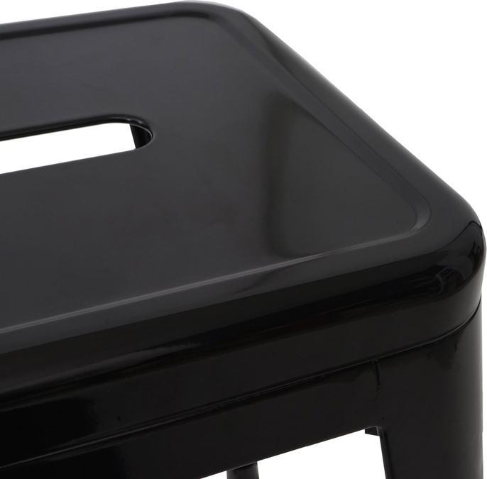 Actual product image Mendler Stool HWC-A73, seat stool, metal industrial design stackable black
