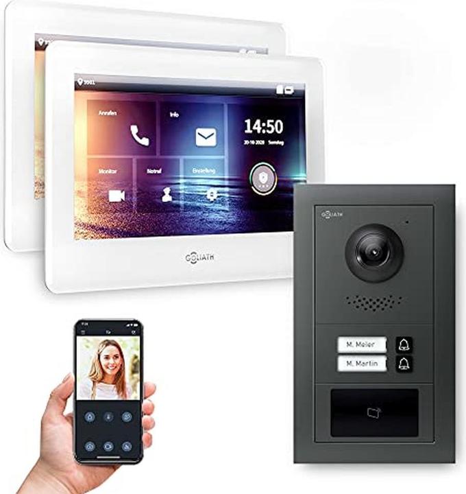 Goliath Toys Interphone vidéo de porte Full HD avec écran tactile, app et RFID