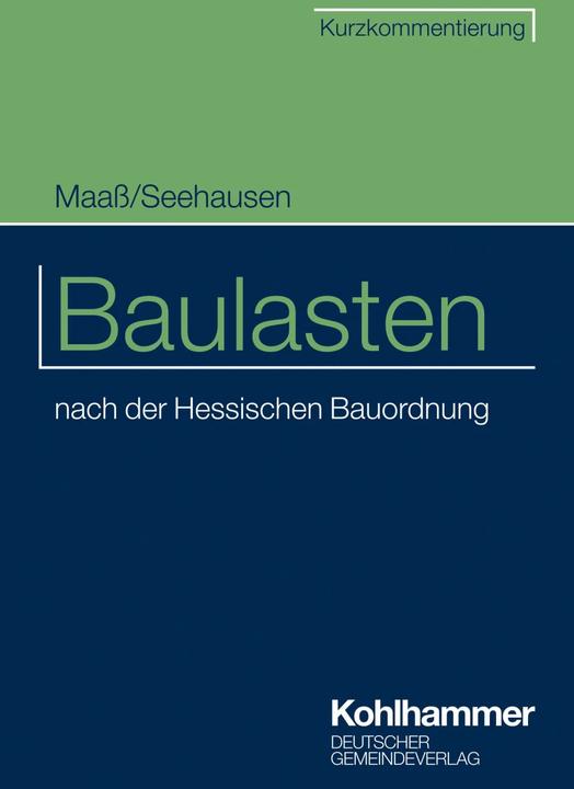 Produktbild Baulasten (Deutsch, Karl-Reinhard Seehausen, Frank Maass, Hessischer Städte- und Gemeindebund, 2023)