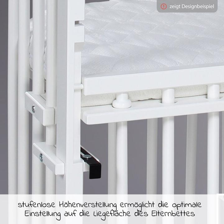 Actual product image Babybay Co-sleeper Maxi Comfort Plus - White lacquered