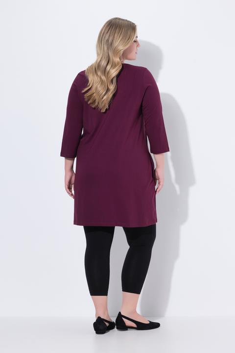 Immagine prodotto Ulla Popken Maglia dal taglio lungo e svasato con scollo rettangolare e maniche a 3/4 (54)