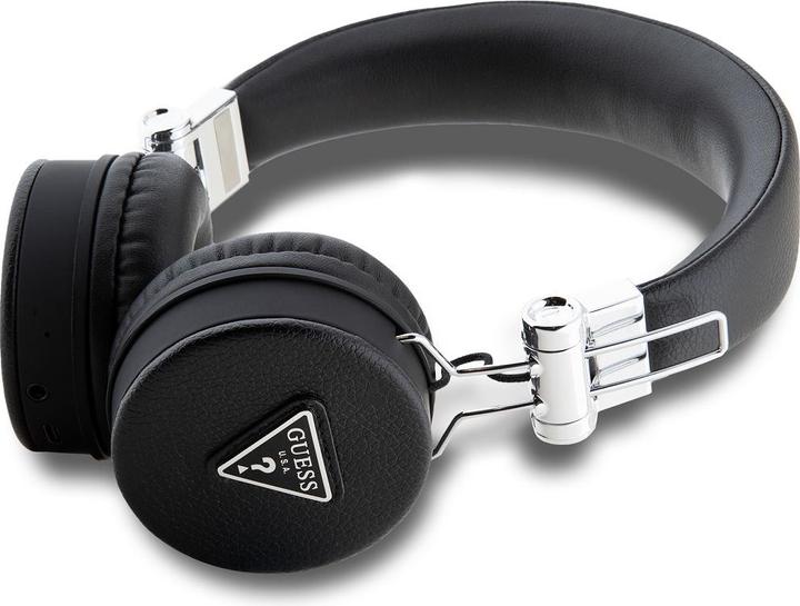 Immagine prodotto Guess PU Grained Triangle Logo ENC Cuffie senza fili Bluetooth - Nero (ANC, 32 h, Senza fili)