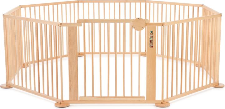 Image du produit Felibaby Strolch® 1+7 - Parc pour bébé Parc pour bébé Barrière de sécurité en hêtre massif (205 cm, 95 cm, Hêtre)