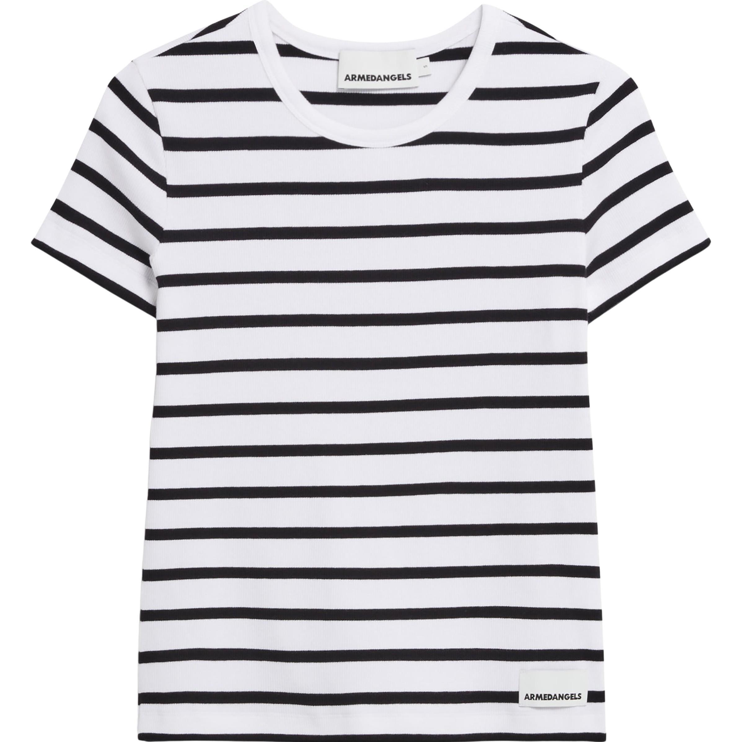 Armedangels, Damen, Shirt, Women's Kardaa Stripes, Weiss, (S)