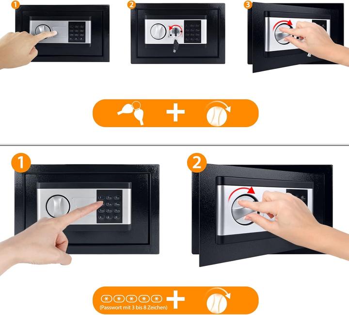Produktbild Hengmei Elektronischer Möbeltresor (12 l)