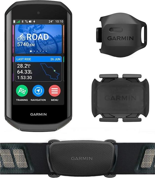 Garmin Edge 1050 GPS Bundle, inkl. Premium HF-Brustgurt + Geschwindigkeits-/Trittfre
