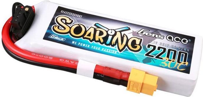 Produktbild Gens Ace G-Tech Soaring 2200mAh 11.1V 30C 3S1P Lipo Battery (11.10 V, 2200 mAh)