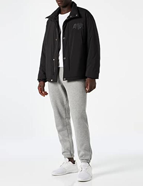 Actual product image Armani Exchange Snap Fastener Front Logo Back Print Jacket (L)