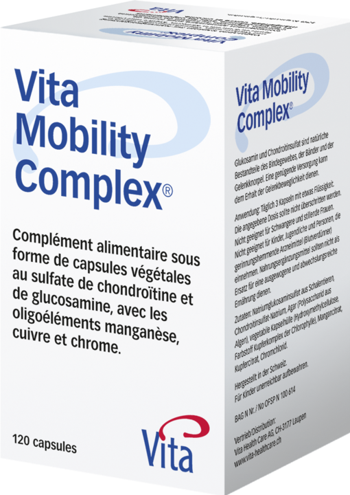 Valori nutrizionali e ingredienti Vita complesso di mobilità (120 Pezzo/i, Pillole, 102 g)