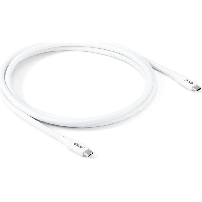 Club 3D Club3D Lifestyle USB-C Kabel PD 240W,20Gbps 2m weiss St/St retail (2 m, USB 4.0), USB Kabel