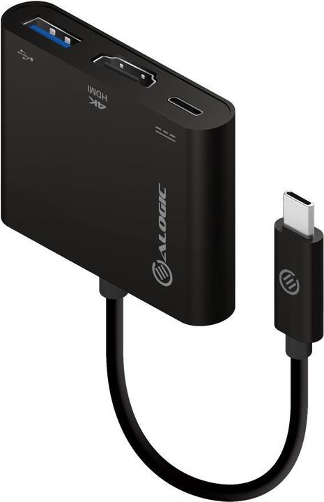 Actual product image Alogic Adapter USB-C to HDMI/USB3.0/USB-C 4K 10cm black (USB-C)