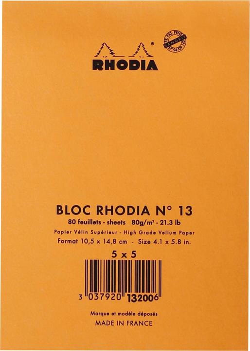 Actual product image Rhodia Basics (A6, Checked, Soft cover)