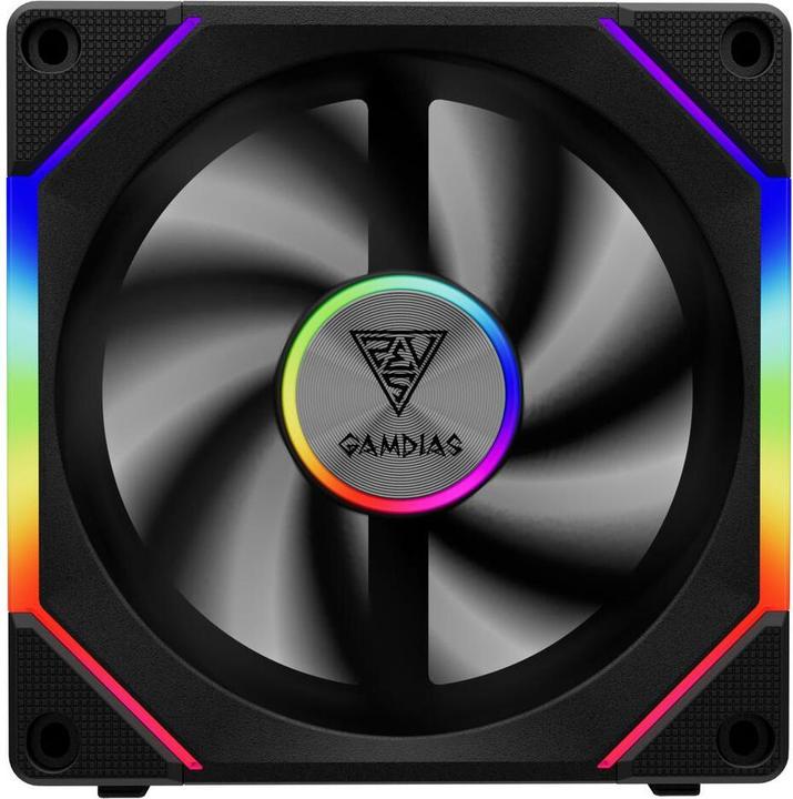 Immagine prodotto Gamdias Lot de 3 Ventilateurs de boitier Aeolus P2 RGB - 12cm (Noir) (120 mm, 3x)