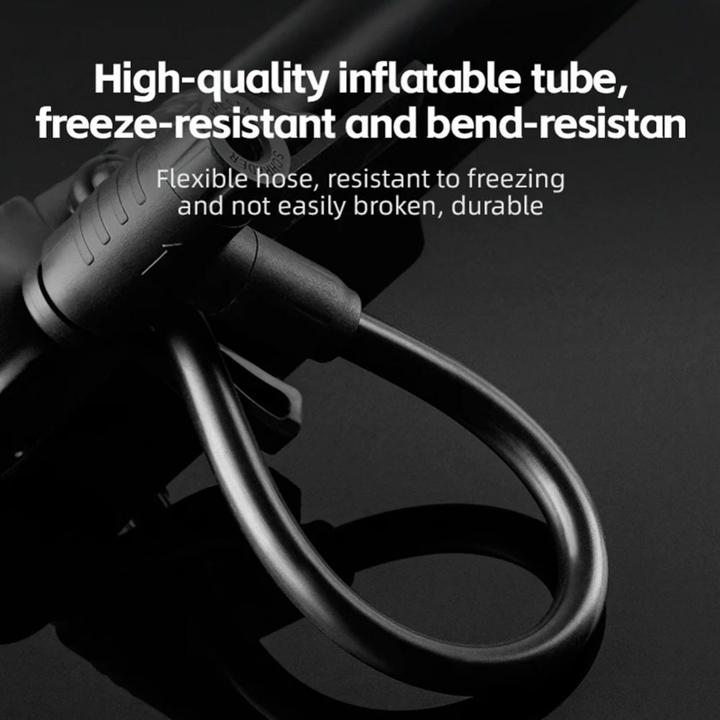 Produktbild Rockbros 42310006001 Fahrradpumpe mit Manometer – Schwarz