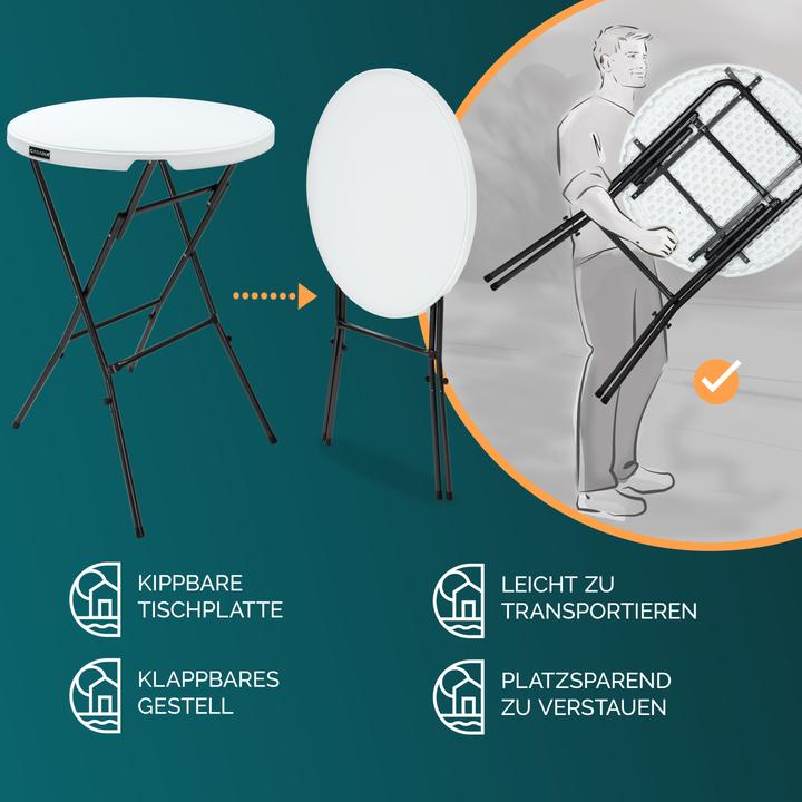 Image du produit Casaria Mange-debout avec housse (Ø 72 cm)