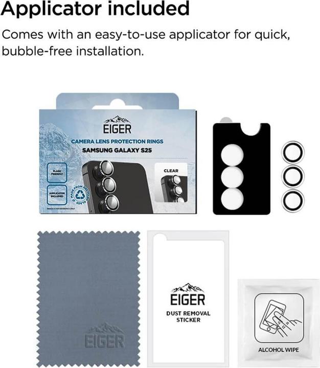 Produktbild Eiger Mountain Glass Lens Ring (1 Stück, Samsung Galaxy S25)