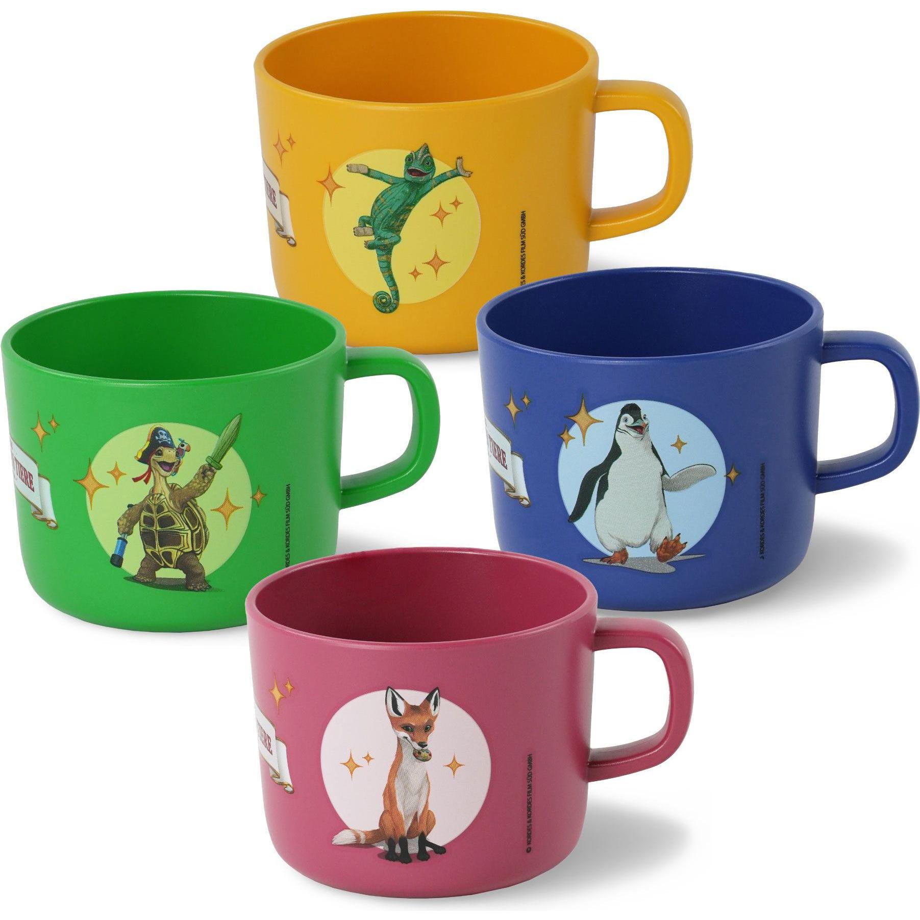 Awave, Tasse, Die Schule der Magischen Tiere Kinder Tasse 250 ml rPET Set 4-teilig (250 ml, 4 x)