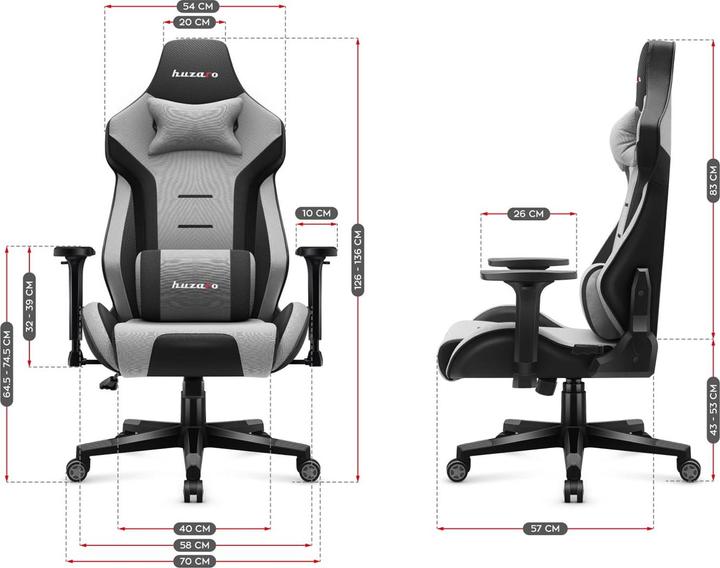 Image du produit Huzaro Fotel gamingowy Force 7.6 Grey