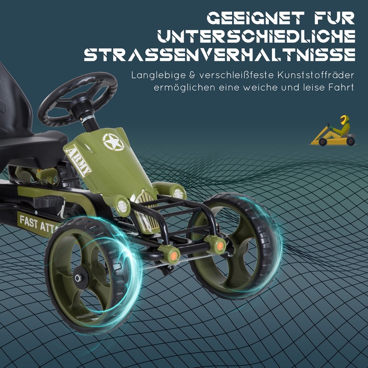 Actual product image Homcom Go-kart 35kg 3-8