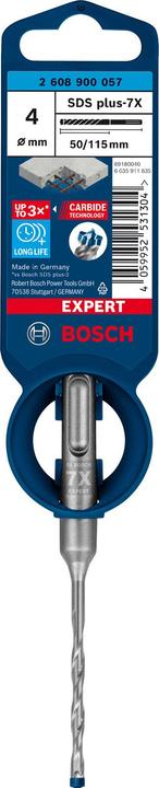 Image du produit Bosch Professional Zubehör Foret marteau EXPERT SDS plus-7X, 4 x 50 x 115 mm (4.0 millimètres)