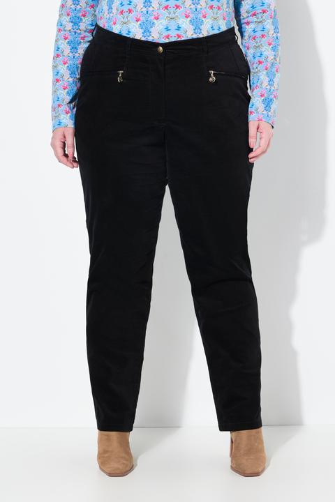 Produktbild Ulla Popken Samthose Mony, konisches Bein, Komfortbund, Stretch (42)