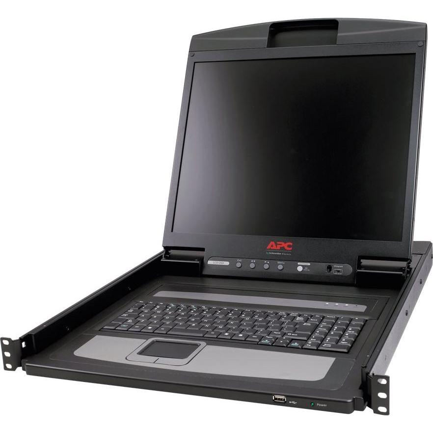 APC LCD Console 48,26cm 19Zoll, KVM Switch, Schwarz