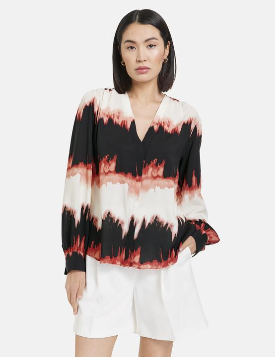 Produktbild Taifun Fliessende Bluse mit Print Bluse Langarm (36)
