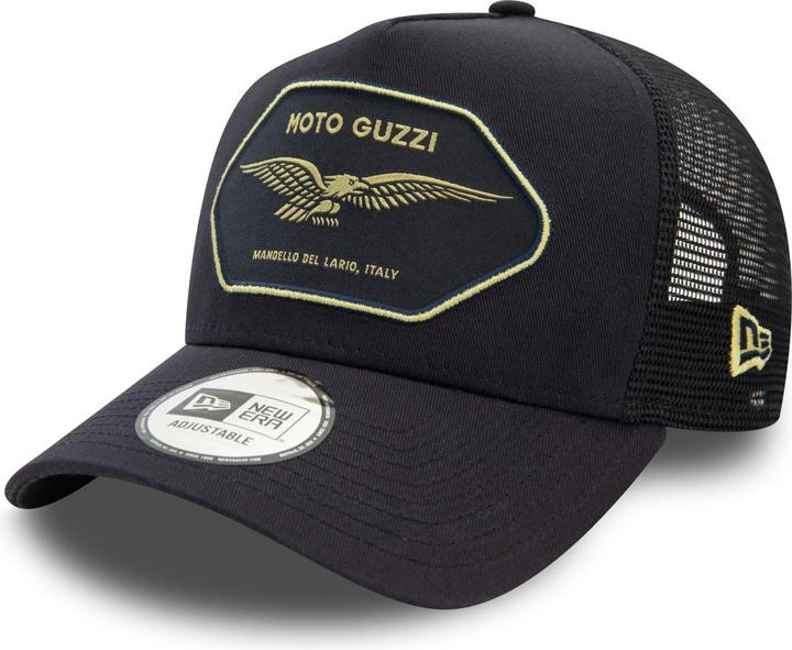 Actual product image New Era A-Frame Mesh Trucker Cap - MOTO GUZZI navy