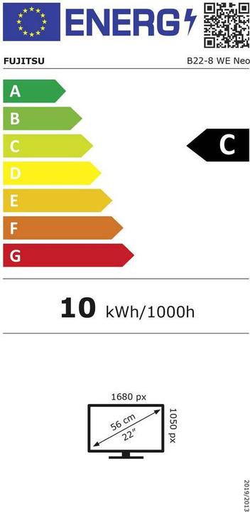 Energie-Label Fujitsu B-Line B22-8 WE Neo (1680 x 1050 Pixel, 22")