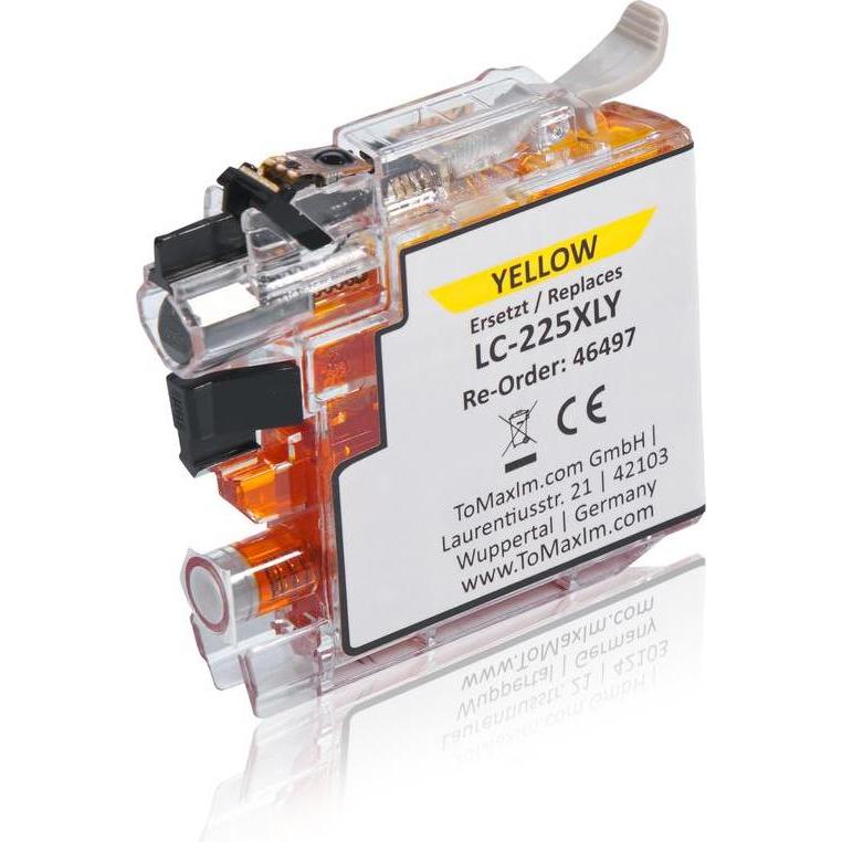 Inkadoo, Druckerpatrone, Druckerpatronen kompatibel zu Brother LC-225XLY Tintenpatrone, gelb Gelb (Y)