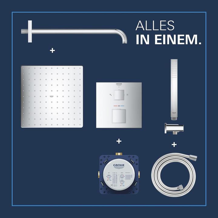 Immagine prodotto Grohe Sistema doccia a incasso Precision Cube con Vitalio Rain Mono 310 Cube (1 tipo di getto) e Vitalio