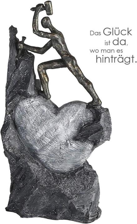 Image du produit Casablanca by Gilde Sculpture Heart Bronze (37 x 19 cm)