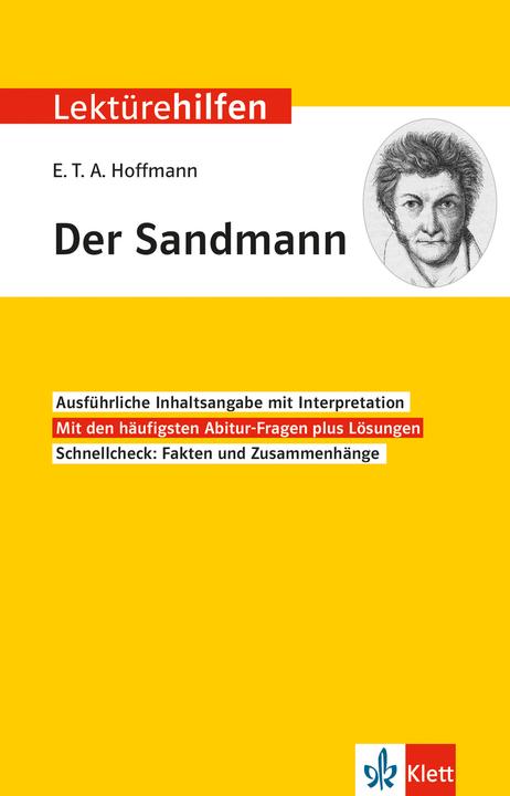 Produktbild Lektürehilfen E.T.A. Hoffmann "Der Sandmann" (Deutsch, 2017)