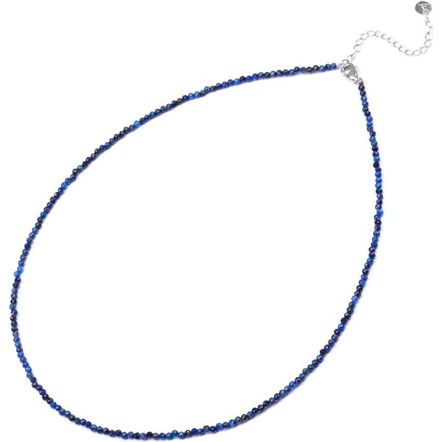 Agato, Collana, Womens Mineral Necklace With Lapis Lazuli Pol-N02/47l
