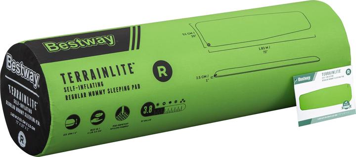 Actual product image Bestway TerrainLite Self-Inflating Regular Mummy Sleeping Air Pad