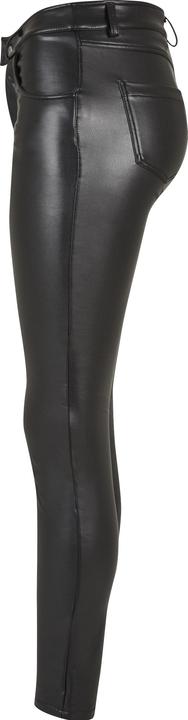 Actual product image Urban Classics Ladies Mid Waist Synthetic Leather Pants (28)