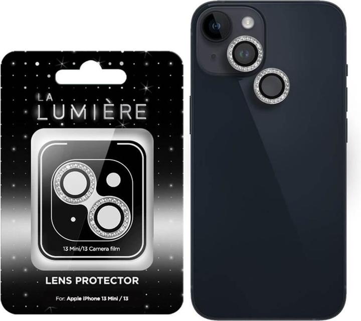 Actual product image La Lumière Fashion protective glass camera lenses silver La Lumiere Diamond Lens Protector Silver (1 Piece, Apple iPhone 13, Apple iPhone 13 mini)