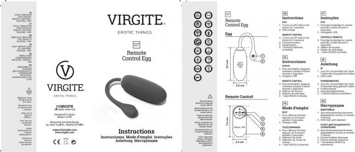 Actual product image Virgite Remote Control Egg G7