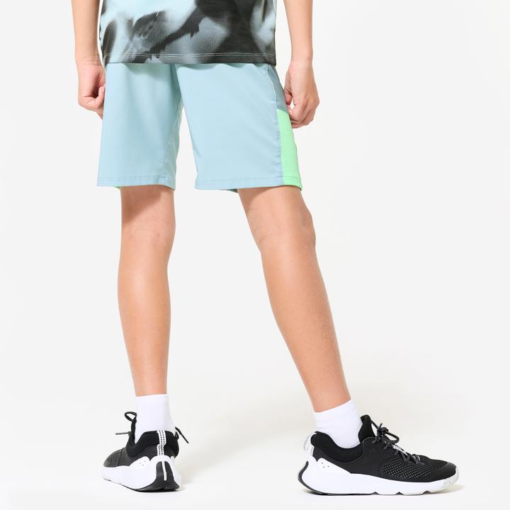 Produktbild Decathlon Shorts Sporthose Kinder atmungsaktiv - blau/grün