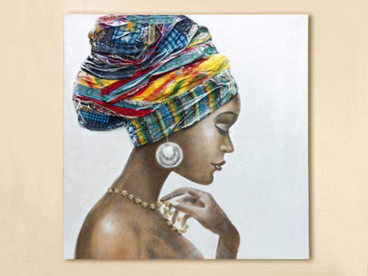 Produktbild Gilde Bild Afrikanische Schönheit Handgemalt (100 x 100 cm)