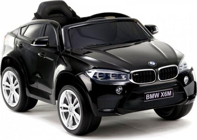 Image du produit Lean Toys Voiture électrique pour enfants BMW X6, noir laqué