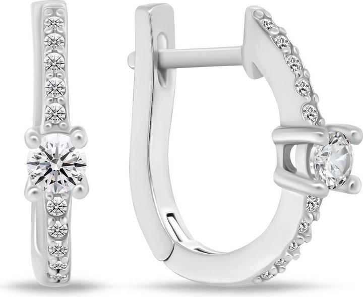 Image du produit Brilio Silver - Charmants boucles d'oreilles en argent avec zircons EA772W