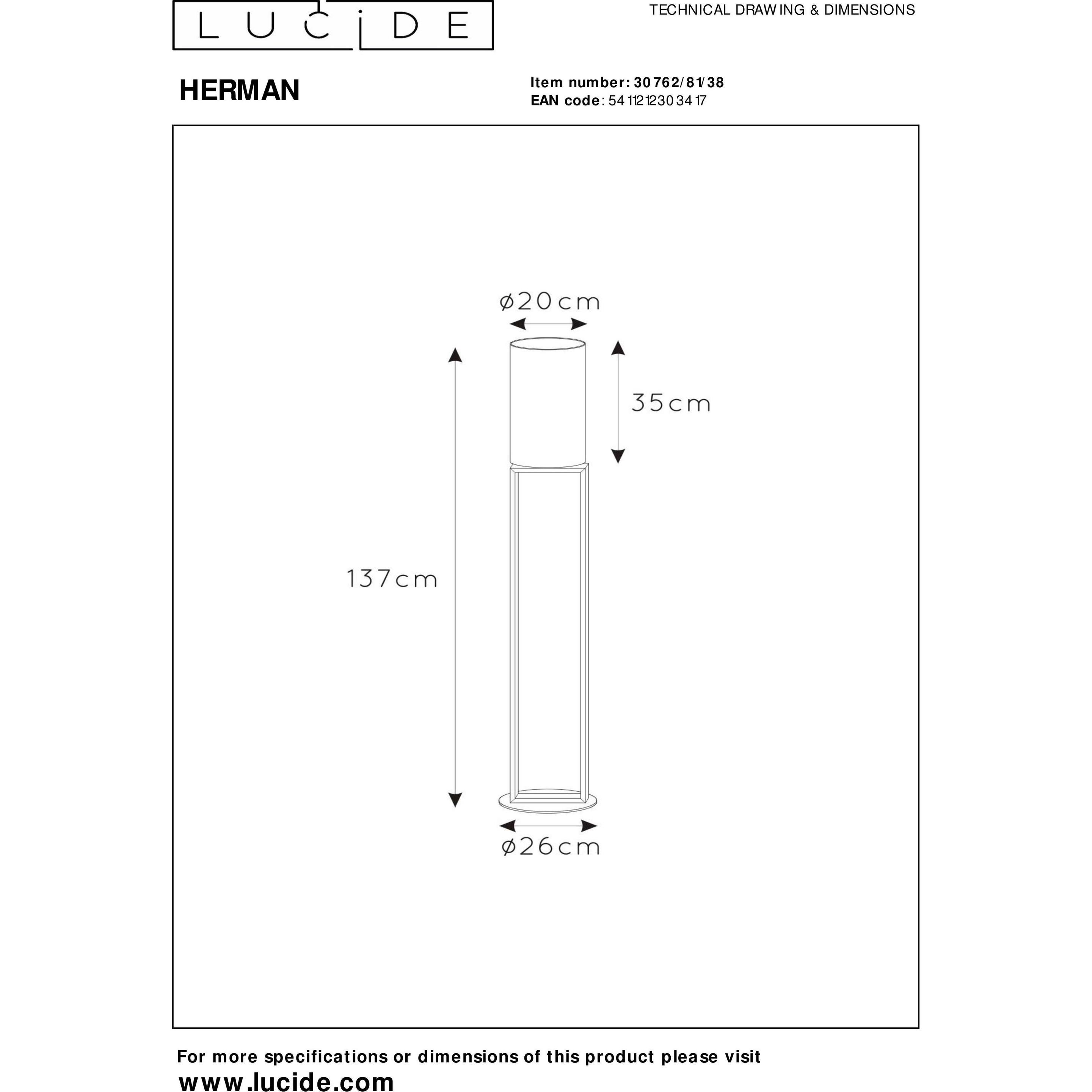 Thumbnail - Lucide, Stehlampe, Herman (E27)