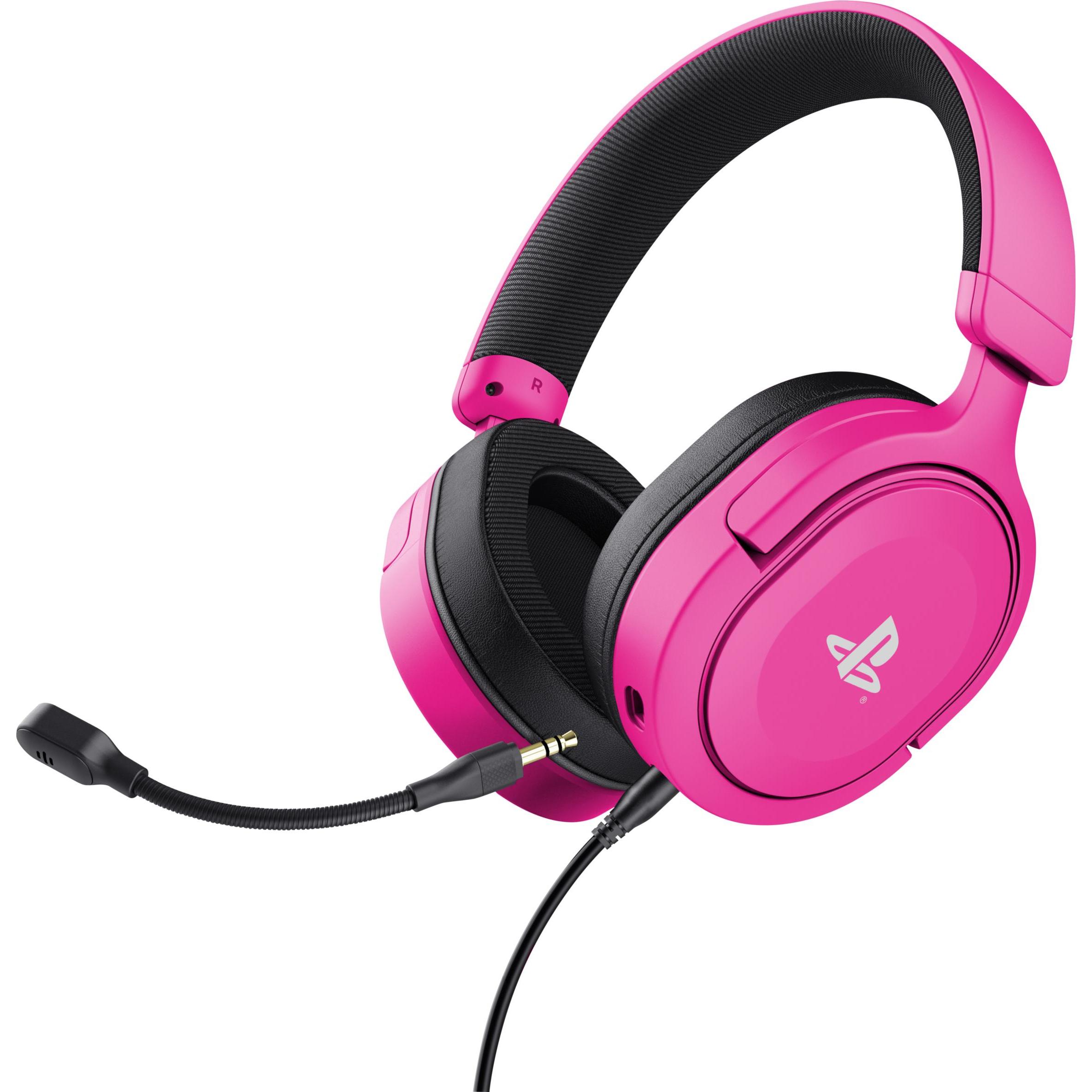 Trust GXT498P FORTA HEADSET PS5 PINK (Kabelgebunden), Gaming Headset, Pink, Schwarz